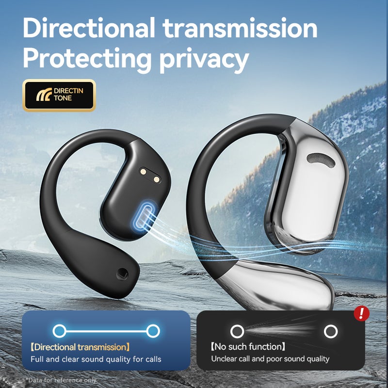 Open Bluetooth Wireless Headphones ，Ultra-Comfort,Lightweight Design,Intelligent Adjustment.Clear Calls,Bluetooth Headset for Workout/Running,M75 Black. - Image 4