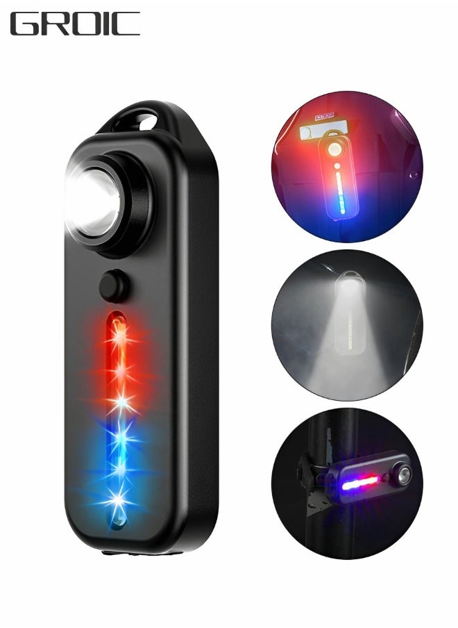 GROIC Bike Tail Light,Ultra Bright Bike Light USB Rechargeable,Type-C Charge and Carry the Pen Clip to Patrol the Safety Warning Light Outdoors,Helmet Lamp,Cycling Supplies  - Image 1