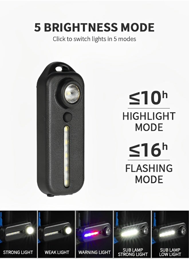 GROIC Bike Tail Light,Ultra Bright Bike Light USB Rechargeable,Type-C Charge and Carry the Pen Clip to Patrol the Safety Warning Light Outdoors,Helmet Lamp,Cycling Supplies  - Image 3