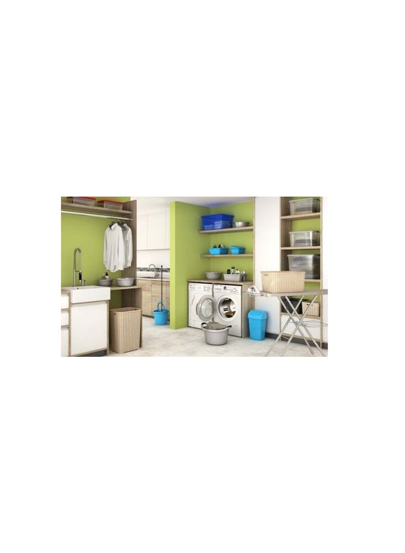 Plastic Forte Rattan Laundry Basket, 35L, Wengue - Image 2