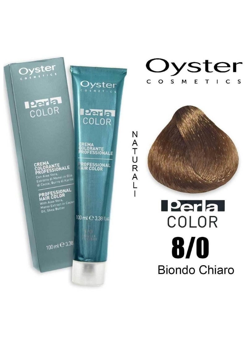 oyster hair dye 8.0 light blonde 100 ml