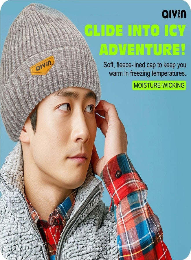 AIVIN Snug Unisex Ribbed Winter Cap, Winter Cap for Men & Women, Beanie Cap, Woolen Cap, Skull Cap, Roll-Up Edge Winter wear - Image 3