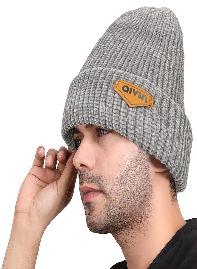 AIVIN Snug Unisex Ribbed Winter Cap, Winter Cap for Men & Women, Beanie Cap, Woolen Cap, Skull Cap, Roll-Up Edge Winter wear - Image 1