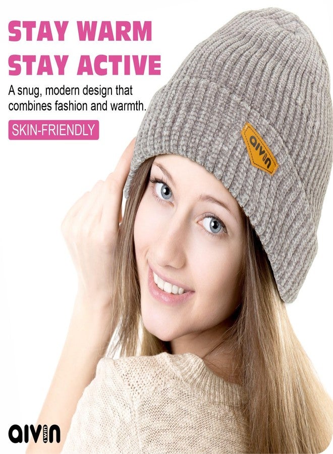 AIVIN Snug Unisex Ribbed Winter Cap, Winter Cap for Men & Women, Beanie Cap, Woolen Cap, Skull Cap, Roll-Up Edge Winter wear - Image 2