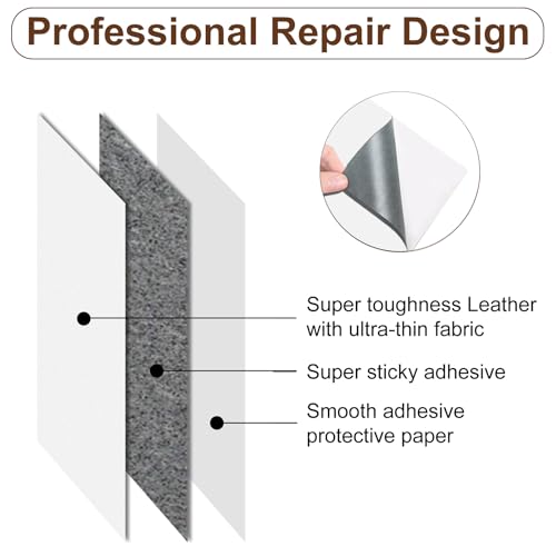 Numola Leather Repair Patch 8×11 inch Self-Adhesive Leather Repair Tape, Scratch/Holes Vinyl Repair Kit for Couch, Car Seat, Sofas, DIY Furniture Upholstery, Chair, Jackets, First-aid (Ivory White) - Image 3