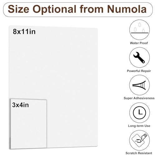 Numola Leather Repair Patch 8×11 inch Self-Adhesive Leather Repair Tape, Scratch/Holes Vinyl Repair Kit for Couch, Car Seat, Sofas, DIY Furniture Upholstery, Chair, Jackets, First-aid (Ivory White) - Image 2