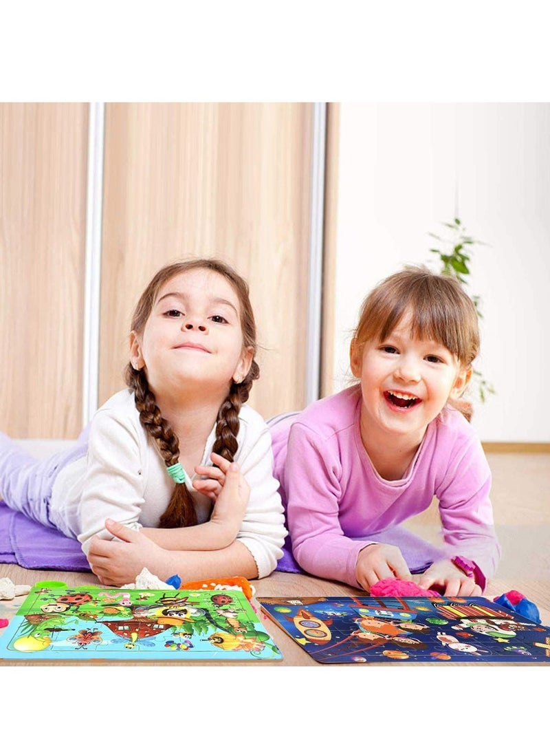 Wooden Jigsaw Puzzles for Kids ages 3-5 Year Old 30 Piece Colorful Wooden Puzzles for Toddler