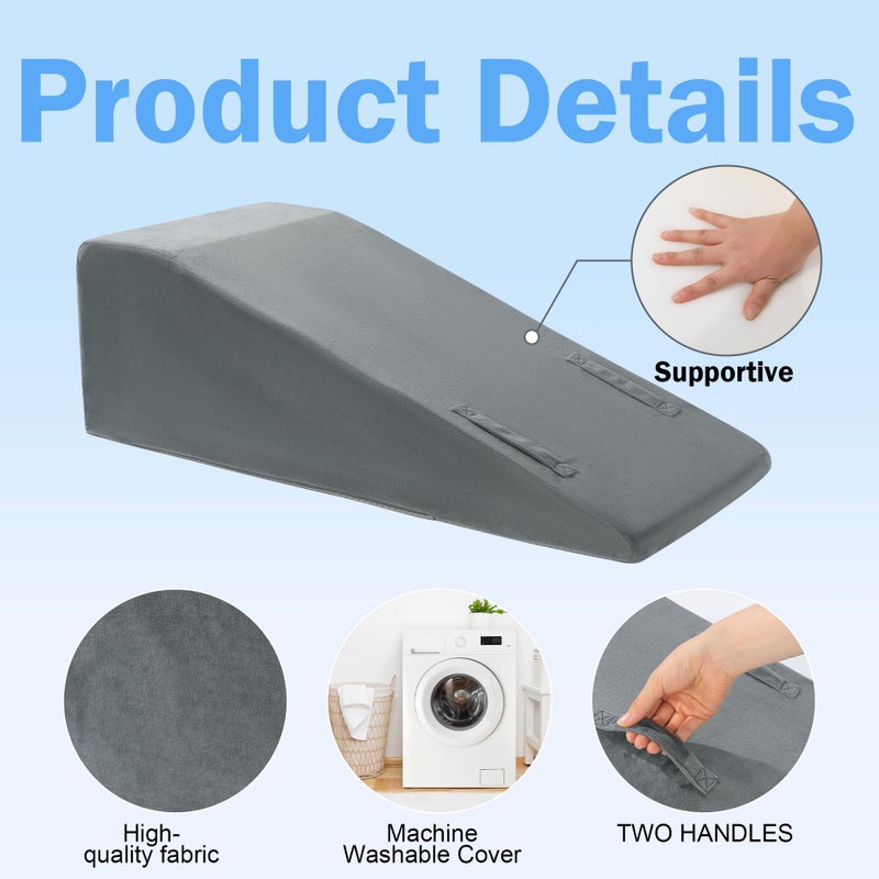 ROYALAY Leg Elevation Pillows for After Surgery, Knee Surgery Recovery Equipment with Handle, Leg Lifter Blood Circulation, Knee Replacement Recovery Aids for Hip Foot Ankle, Single - Image 3