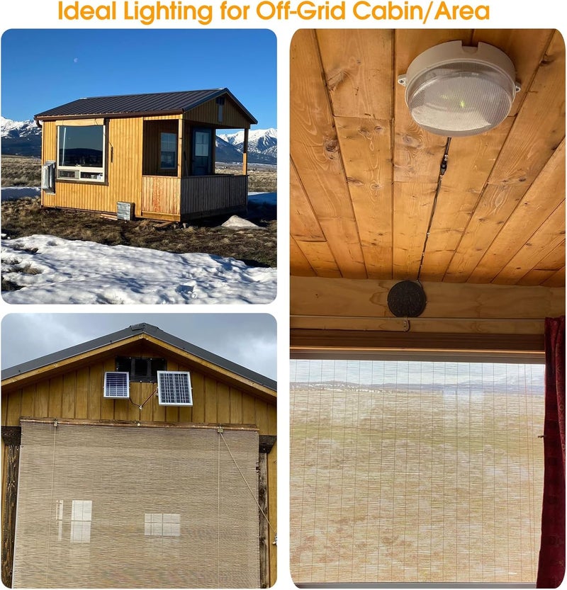 SunBonar Solar Lights Indoor Home, Daytime Dimmable Ceiling Light with Remote, Cool White/Warm White 1000Lumen Outdoor Solar Shed Light with ON/Off Switch for Barn, Porch, Patio, Carpot, Chicken Coop - Image 4