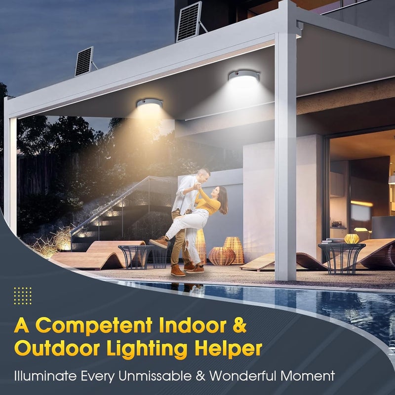 SunBonar Solar Lights Indoor Home, Daytime Dimmable Ceiling Light with Remote, Cool White/Warm White 1000Lumen Outdoor Solar Shed Light with ON/Off Switch for Barn, Porch, Patio, Carpot, Chicken Coop - Image 5