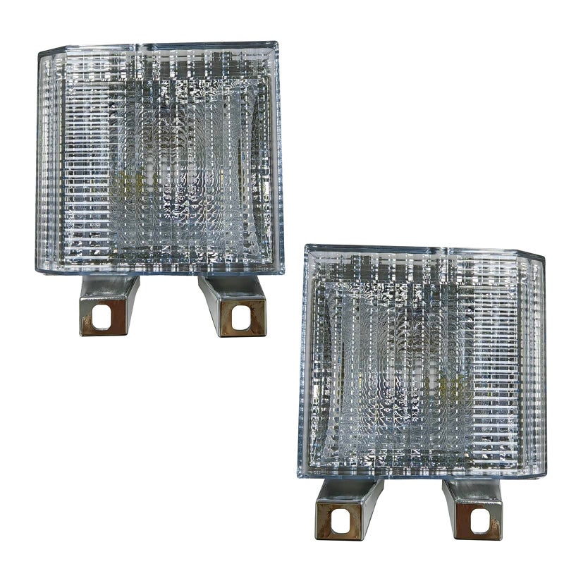 KYYET Pair Clear Lens ParkSignal Lights Compatible with 19831988 Chevy Blazer GMC Pickup Truck Driver and Passenger Side wquad headlamps replaces 918045 918046