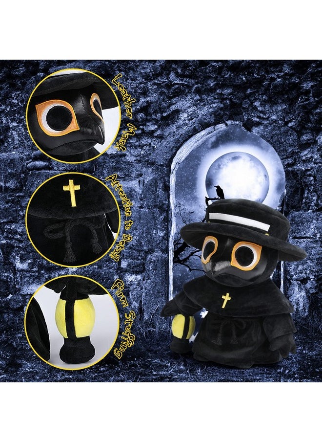AULUDA Plague Doctor Plush Toy 16 Big Weighted Spook Cute Stuffed Plushie Pillow Doll Soft Large Fluffy Halloween Hugging Cushion Decor Present For Kids And Adults  - Image 4