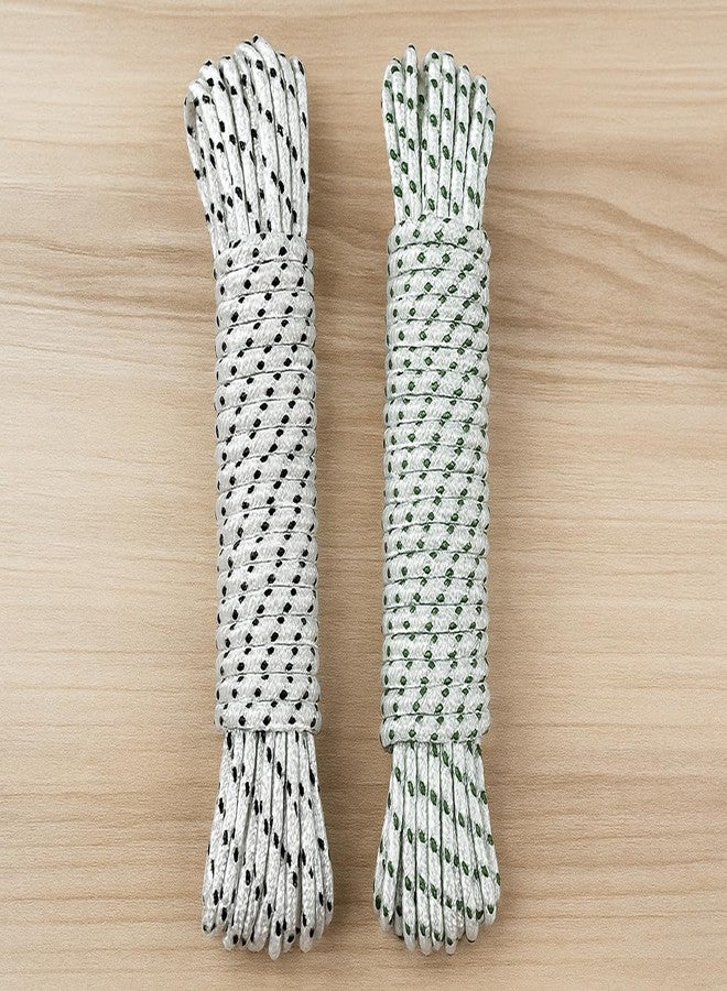 Kabi Aggro Clothesline Rope, 20 Metres Each, Pack of 2, Polyester, White and Green (2) - Image 2