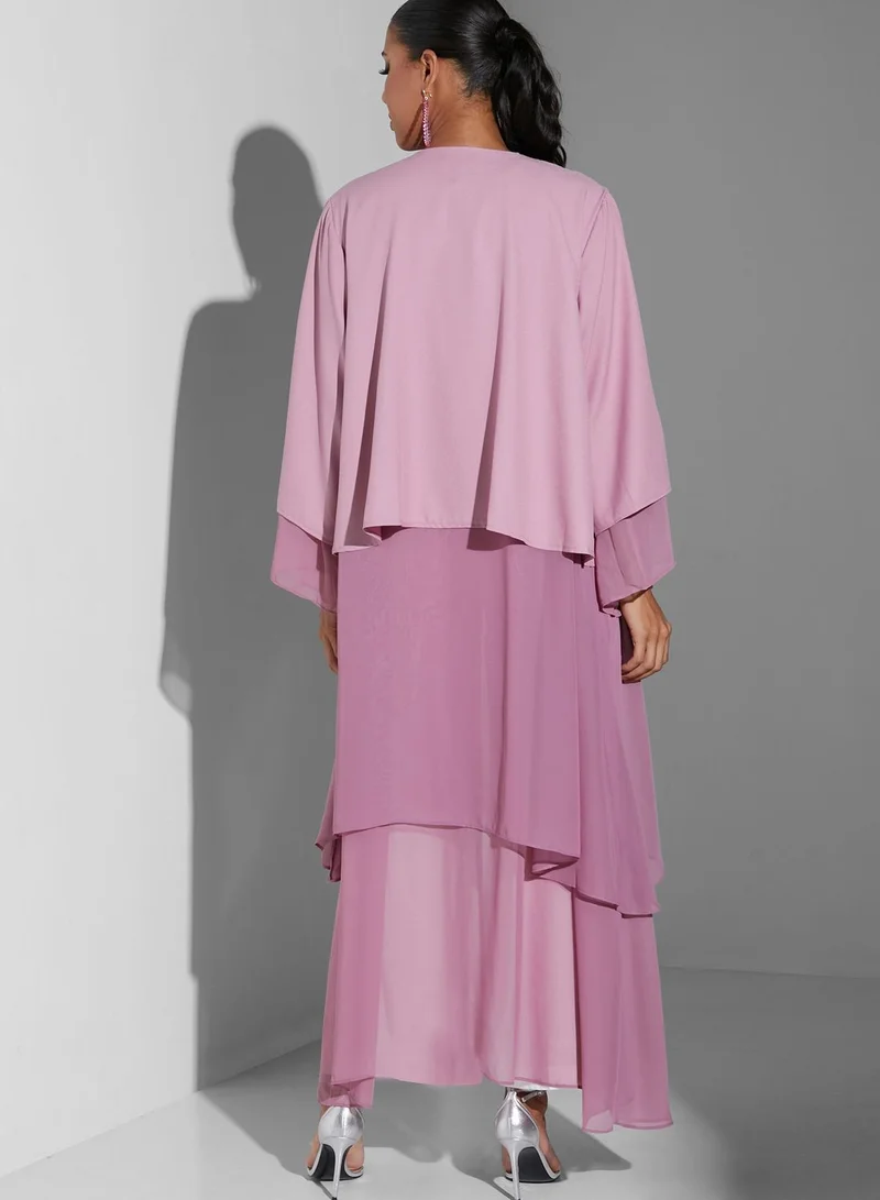 Namshi x Modanisa Tiered Ombre Abaya