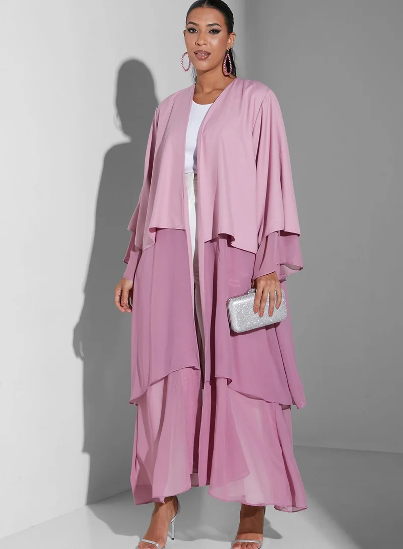 Namshi x Modanisa Tiered Ombre Abaya