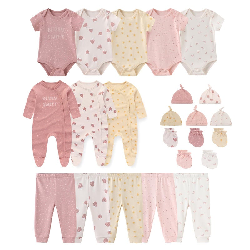 JELYLOVE Unisex Baby Boy Girl Clohtes Pants Sets 23 pack Cotton Casual New born Clothing Comfort Infant Birthday Outfit - Image 1