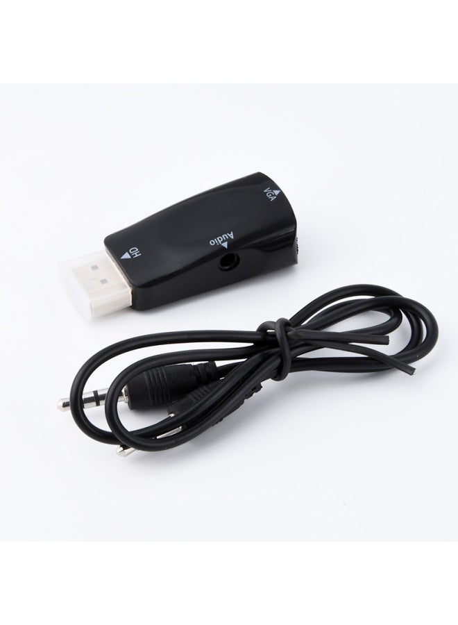 Hdmi Female To Vga Adapter High-definition Cable Converter For Computers Set-top Boxes Monitors Tvs-Color:HDMI Male VGA Female Barrel Special Price  - Image 1