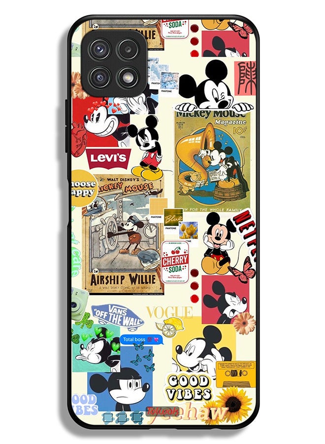 Tolwak Samsung Galaxy A22 5G Protective Case Cover Chose Happy And Stickers - Image 1