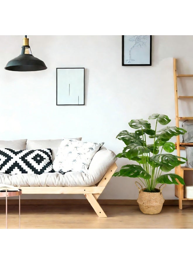NNEWVANTE Fake Plants Large Artificial Monstera Faux Potted Plants Indoor Tall for Outdoor Living Room House Floor Front Porch Tree Decor - Image 2