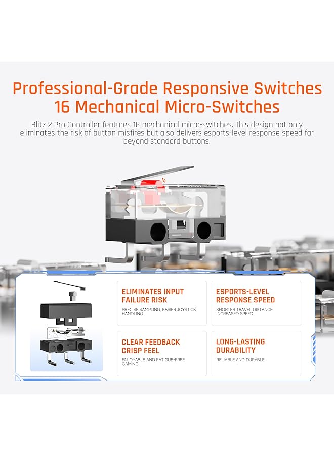 BIGBIG WON Blitz2 Wireless Controller 16 Fully Mechanical Micro Switch 2000Hz Report Rate Tmr Electromagnetic Joysticks Pc Controller For Pc/Switch/Ios/Android [Windows] - Image 3