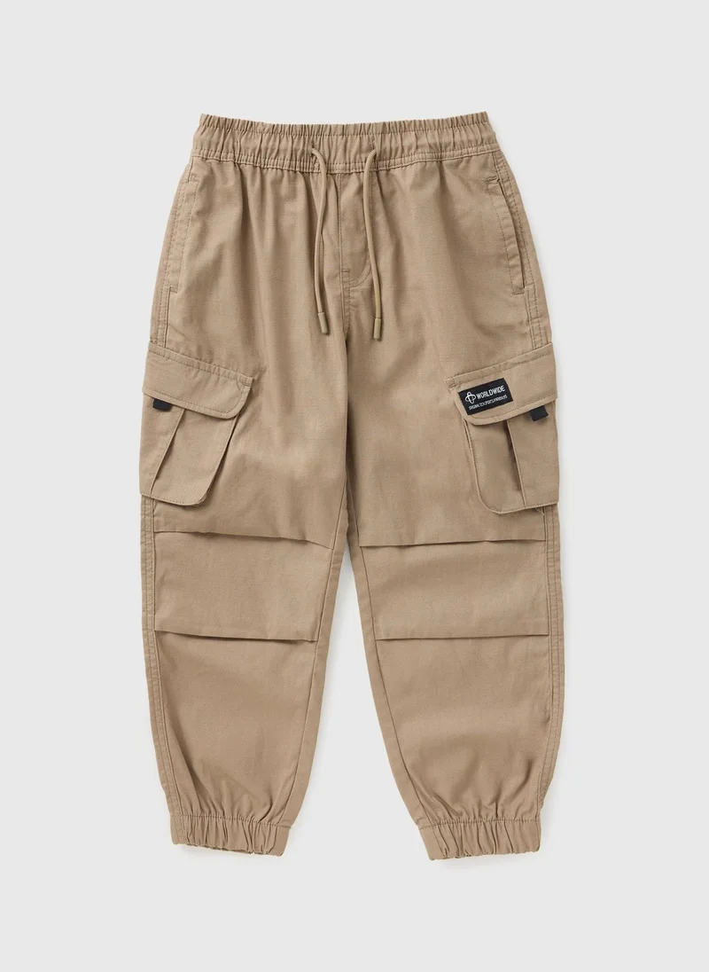 ماتلان Boys Brown Ripstop Cargos