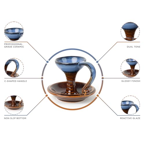 Bodhi House Ceramic Dhuna Loban Burner, Round Dhooni Dhoop Dani Incense Burner, Table-Top Incense Holder for Loban, Elegant and Traditional Dhoop Dani for Purifying Home - Image 5