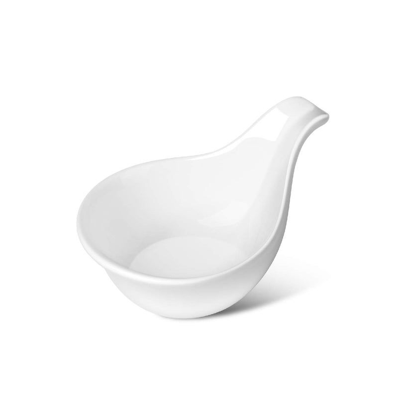Flexzion Ceramic Dipping Bowls, Small Bowls for Dipping with Handle, Condiment Cups Soy Sauce Dish, Porcelain Ramekins, Sauce Holders, Containers for Small Side Dishes Dips - 3 oz, Set of 6, White - Image 4