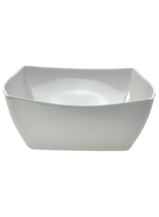 Hubert Square Serving Bowl 167 oz White Melamine - 13 1/4"L x 13 1/4"W x 3 1/2"H - Image 1