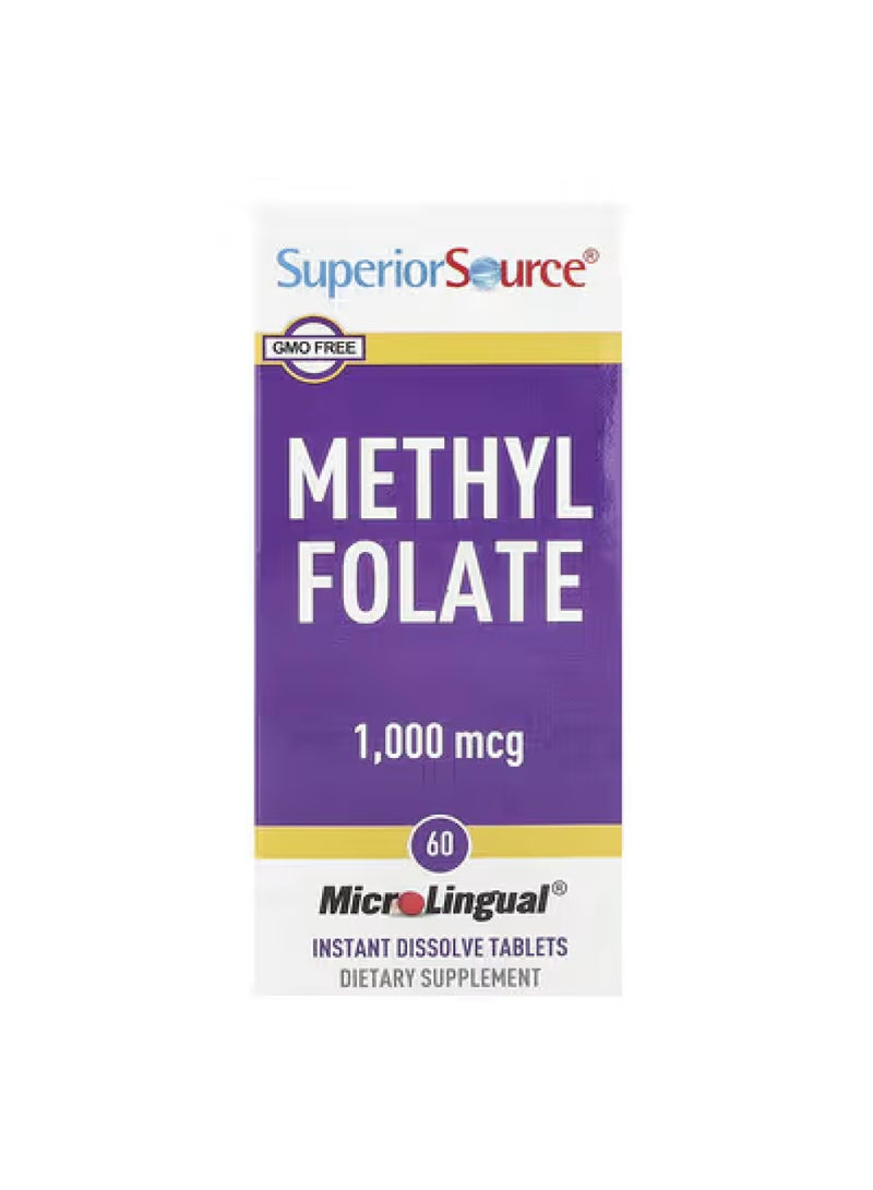 Superior Source Methyl Folate, 1,000 mcg, 60 Instant Dissolve Tablets
