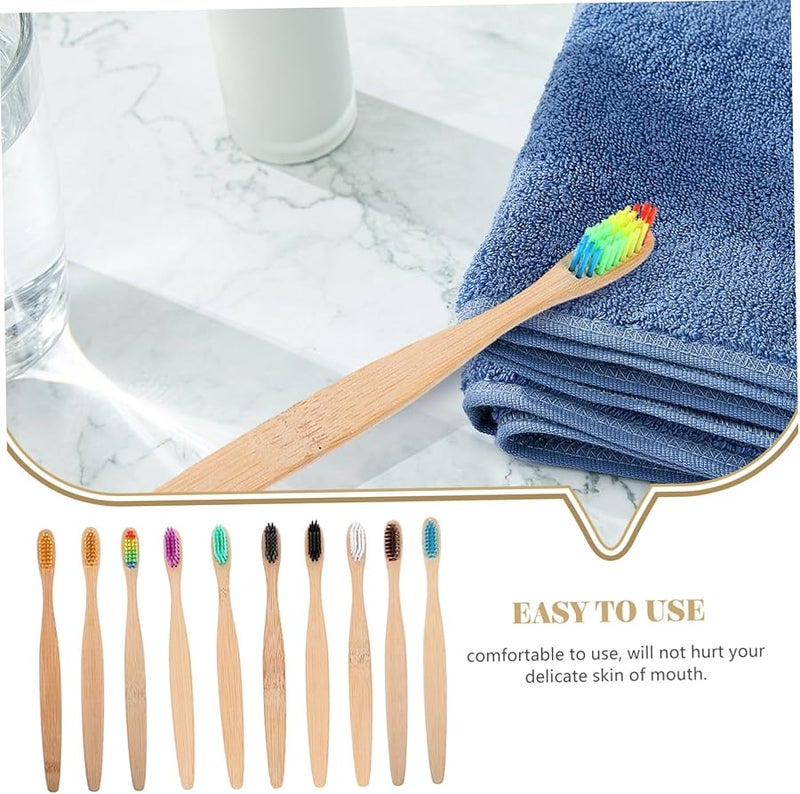 10Pcs Medium Hardness Toothbrush For Adults With Ergonomic Handle And Gum Care - Image 5