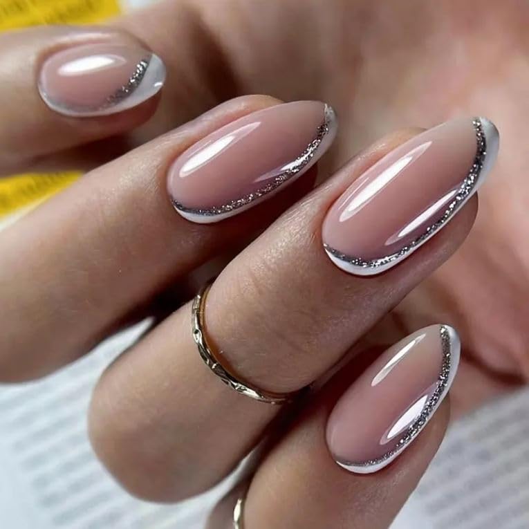ZOONA ZOONA 24PCS Everlasting French Nails Artificial Nails Art Set Lightweight Long Lasting Easy To Use Quick Fix For Festivals Special Occasions 0W769 - Image 1
