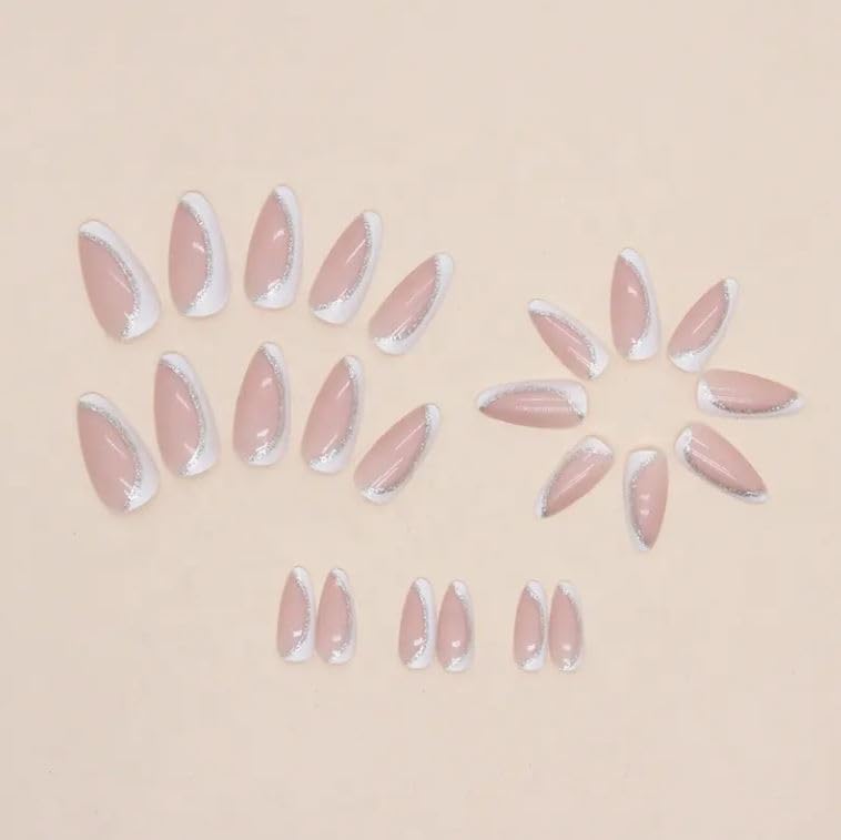 ZOONA ZOONA 24PCS Everlasting French Nails Artificial Nails Art Set Lightweight Long Lasting Easy To Use Quick Fix For Festivals Special Occasions 0W769 - Image 3