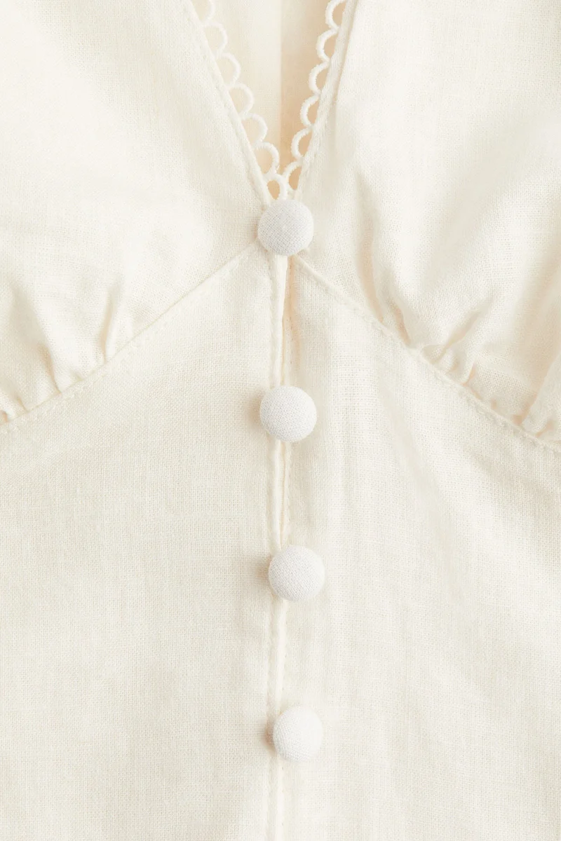 اتش اند ام Linen-blend dress