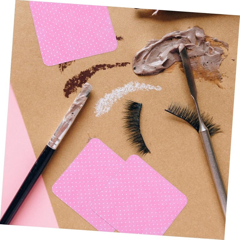 مناديل تنظيف غراء الرموش الوردية 600 قطعة، وسادات قطنية آمنة محمولة لتطويل الرموش للاستخدام اليومي في صالون التجميل - Image 3