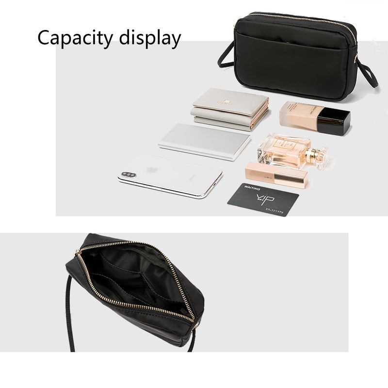 YONBEN Womens nylon Crossbody Bag Small Shoulder Handbags Ladies Designer Satchel Purse (Black-nylon, S) - Image 5