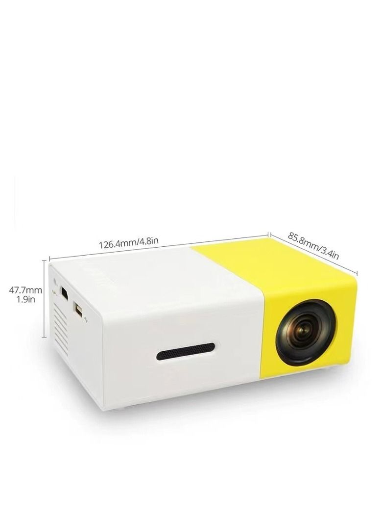 YG300 Pro LED Mini Projector 480x272 Pixels Supports 1080P HDMI-compatible USB Audio Portable Home Media Video Player(UK Plug)  - Image 1