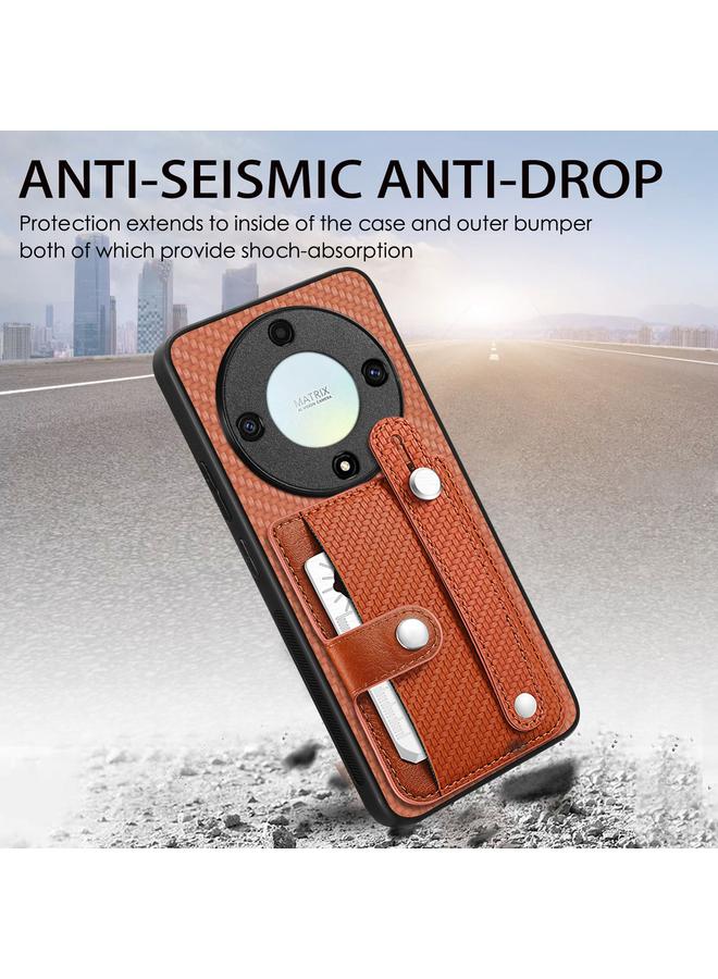 S-TOP Case For Honor X9A Wristband Kickstand Card Wallet Back Cover Phone Case with Tool Knife - Image 5