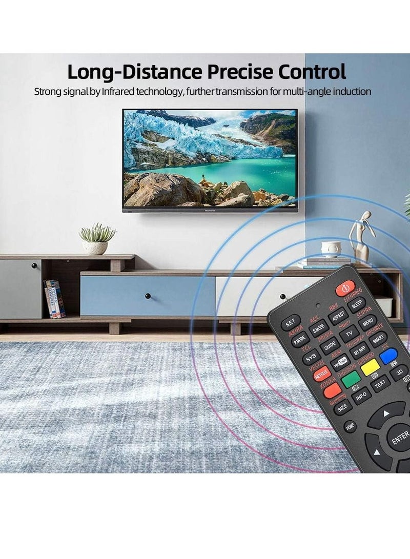 جهاز تحكم عن بُعد عالمي CRC-1130V يناسب جميع ماركات تلفزيونات LCD و LED و HD الذكية، بما في ذلك سامسونج، فيزيو، LG، سوني، شارب، باناسونيك، توشيبا، TCL، هايسنس، فيليبس، JVC، هاير، سانيو والمزيد من ماركات التلفزيونات. - Image 2