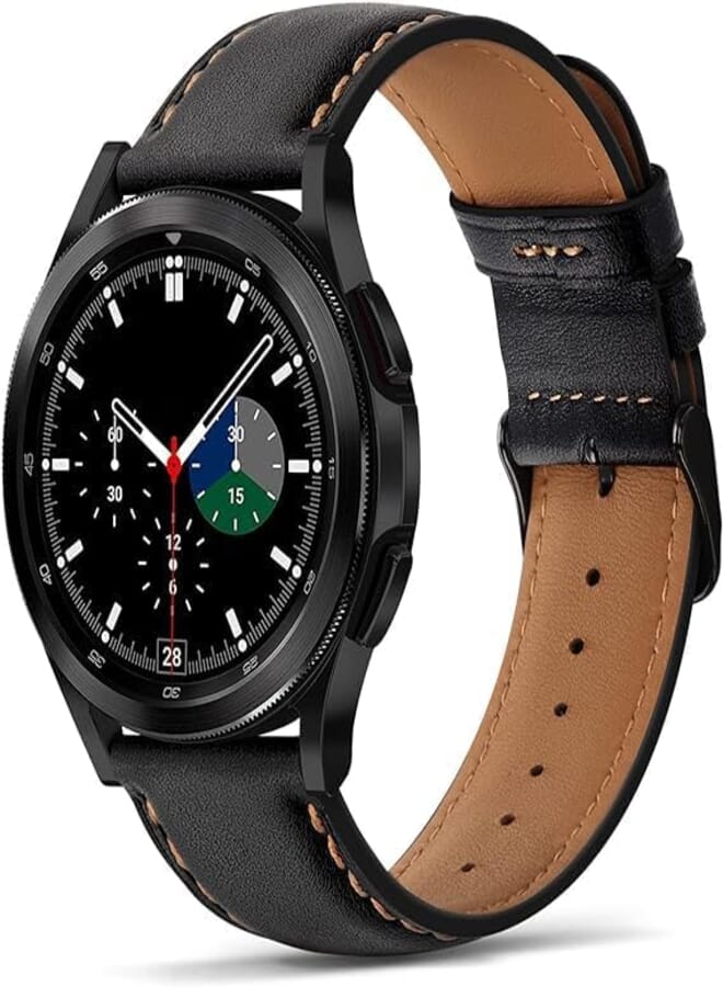 Next store Genuine Leather Strap Compatible with Samsung Galaxy Watch 46mm / Huawei GT2 / Gear S3 Frontier and Classic/Honor Magic 2 / Fossil - 22mm