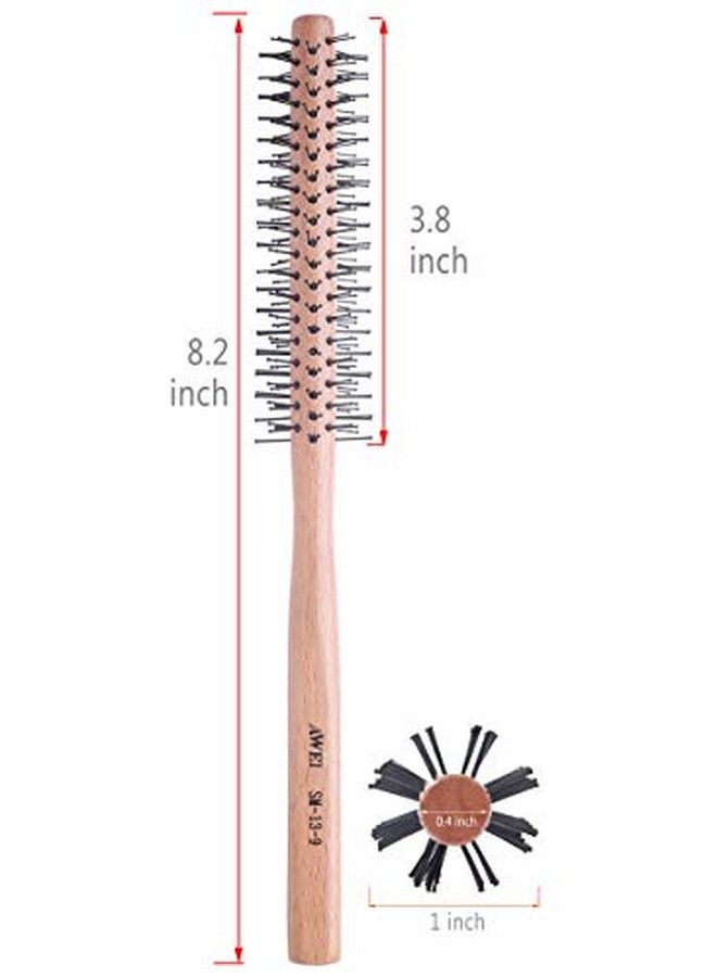 Perfehair فرشاة صغيرة مستديرة للشعر القصير، بكرة تصفيف الشعر الصغيرة مقاس 1 بوصة للنساء والرجال، الأفضل للشعر الخفيف وتصفيف اللحية ورفعها وتجعيدها - Image 4