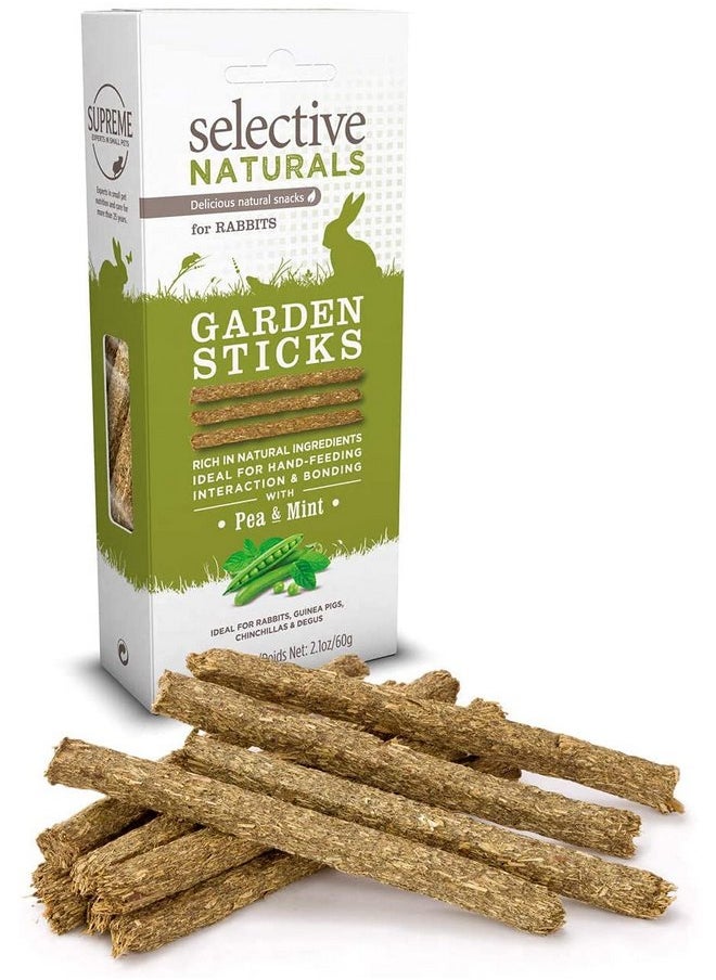 سوبريم مجموعة من قطعتين من أعواد الحديقة المخصصة للأرانب من شركة Supreme Petfoods، بوزن 2.1 أونصة لكل منهما، مع البازلاء والنعناع  - Image 3