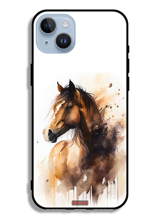 Tolwak Apple iPhone 14 Plus Protective Case Horse Abstract Art - Image 2