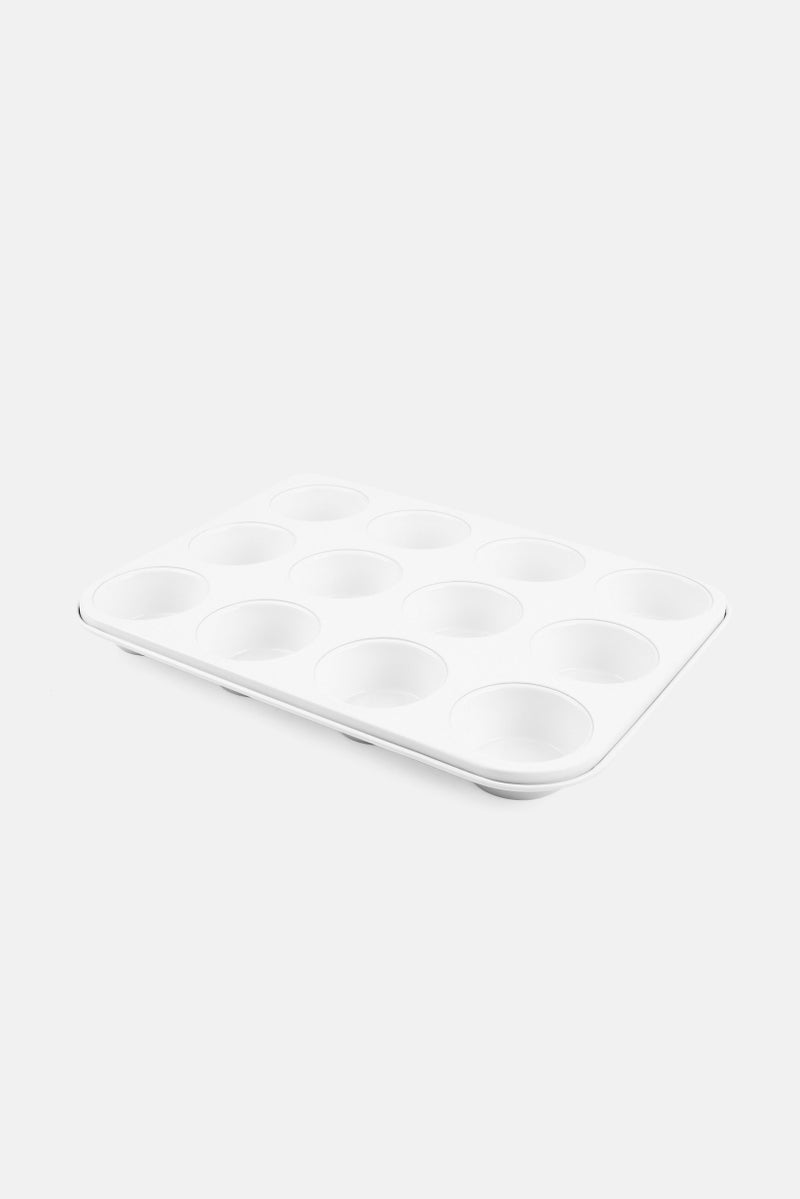 Phantom Chef 12 Cups Muffin Pan 35 x 27 x 3 cm, White  - Image 2