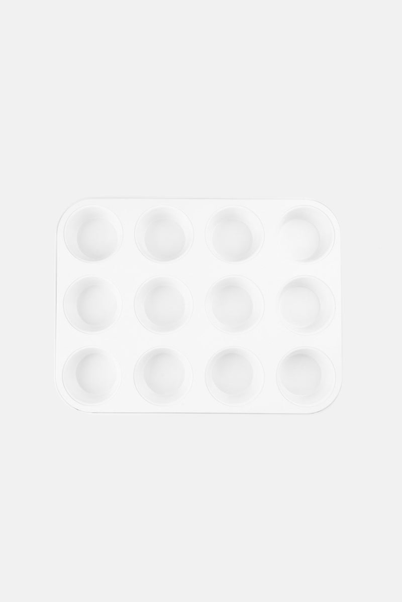 Phantom Chef 12 Cups Muffin Pan 35 x 27 x 3 cm, White  - Image 1