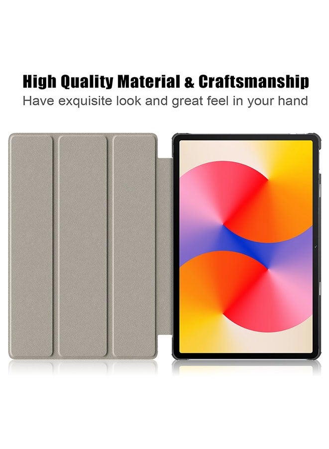 Muyixin حافظة واقية قابلة للطي لهواوي ميت باد SE 11 بوصة (2024)، خفيفة الوزن نحيفة ثلاثية الطي مضادة للصدمات غلاف مغناطيسي واقف غلاف جلدي مع خاصية الاستيقاظ/النوم التلقائي (رمادي) - Image 2