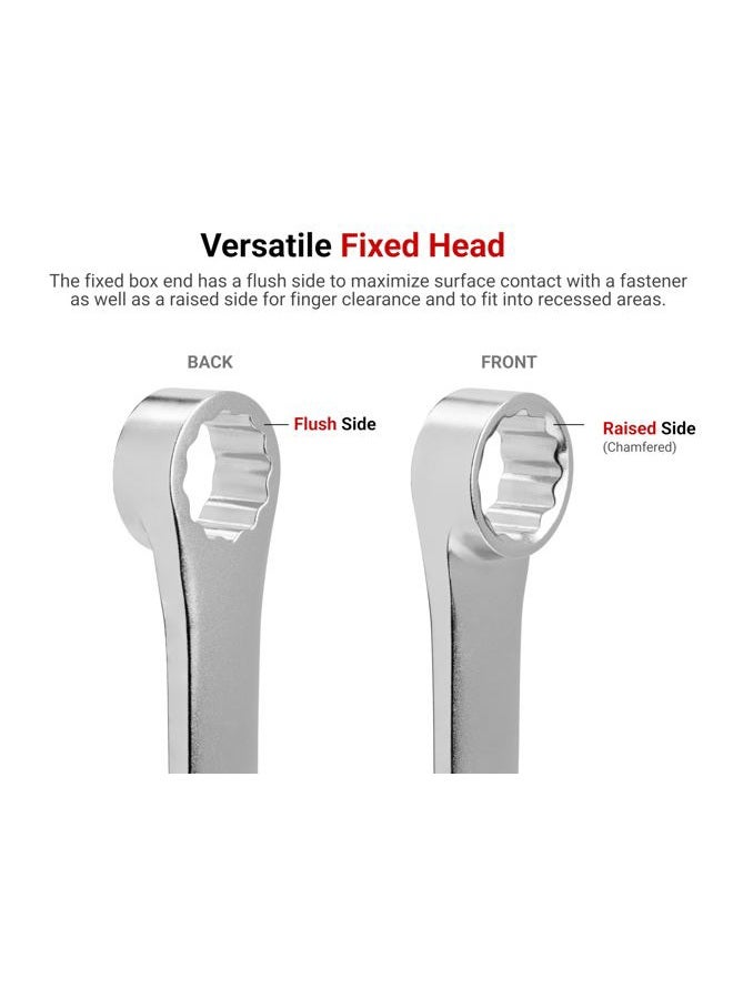 Tekton Long Fixed/Flex Head 12-Point Ratcheting Box End Wrench Set with Modular Organizers, 19-Piece (6-24 mm) | WRB95304 - Image 3