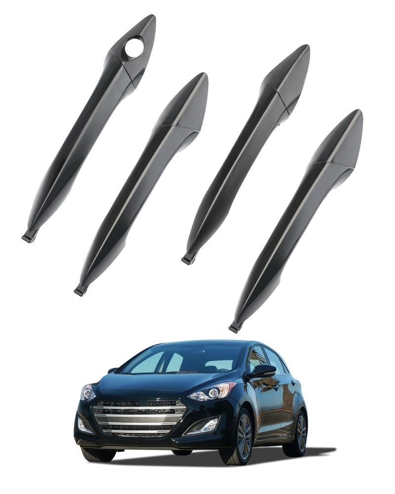 Gledewen Exterior Door Handle Set 4PCS Compatible with 20112016 Hyundai Elantra Front Rear Left Driver Right Passenger Outside Door Handles Replace 826513X000 826523X000 826623X020 836523X020 - Image 2