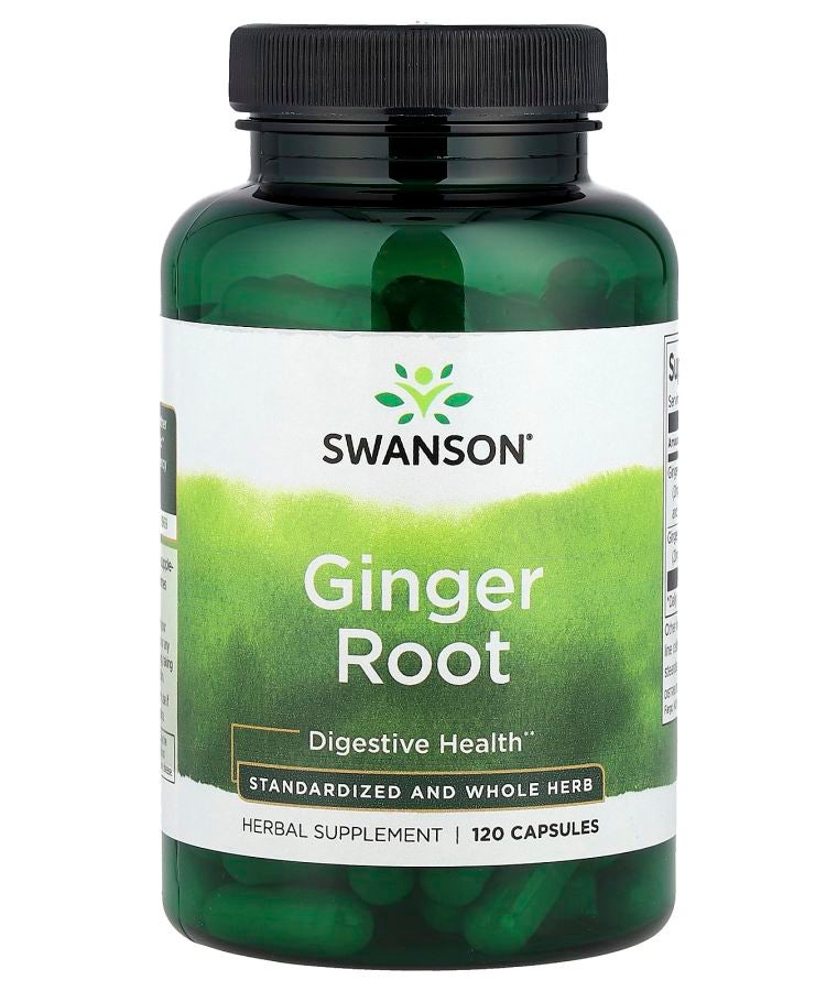 Ginger Root Standardized and Whole Herb 120 Capsules