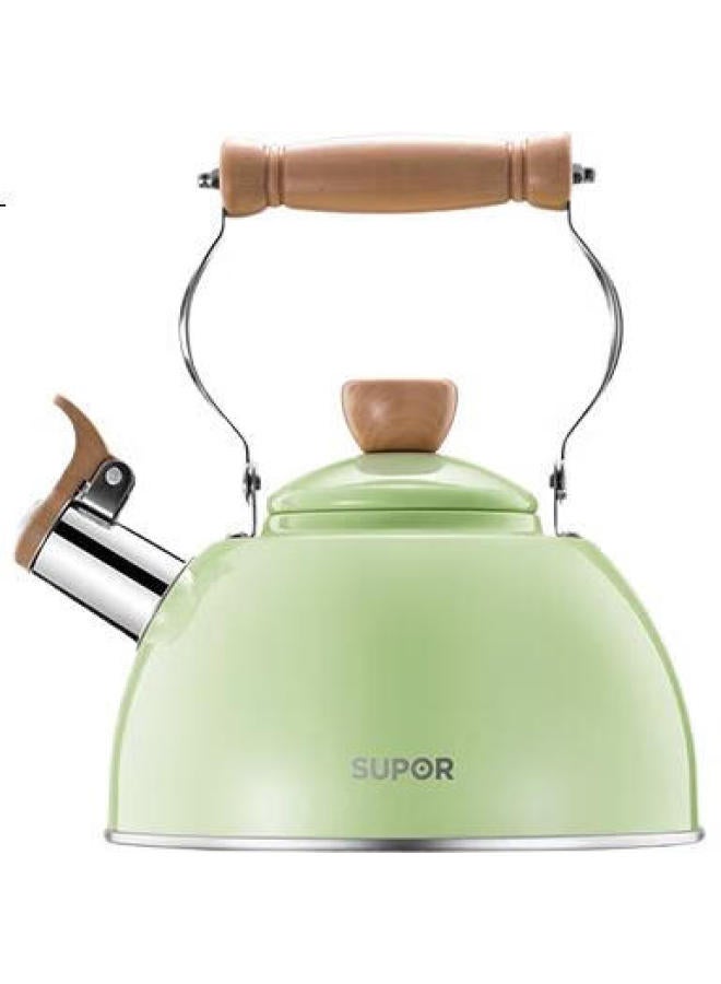 SUPOR Whistling Stainless Steel Kettle, Composite Bottom Gas Water Boiler, 2.5L Green Es25Ts01-G - Image 1