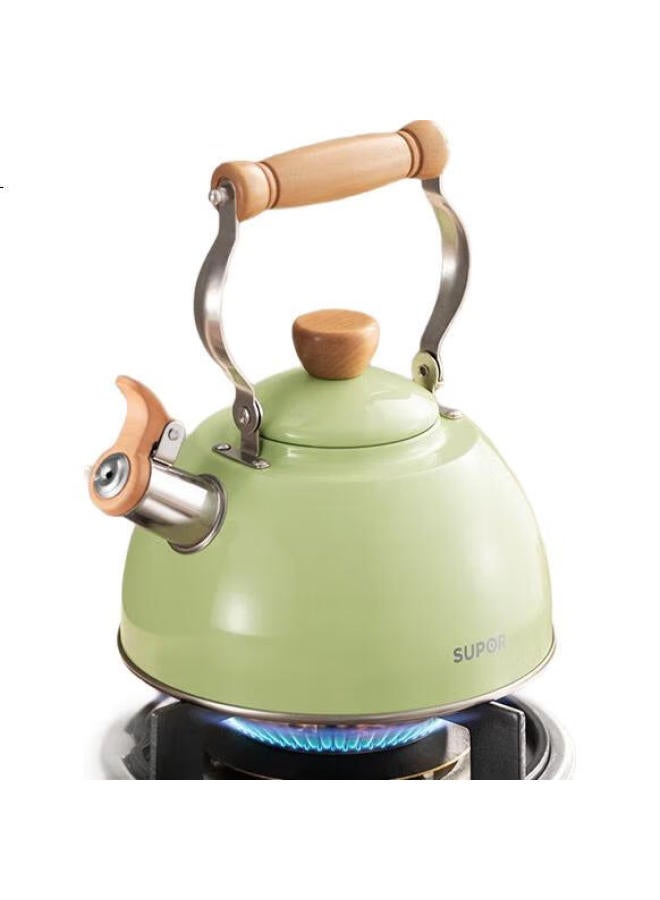 SUPOR Whistling Stainless Steel Kettle, Composite Bottom Gas Water Boiler, 2.5L Green Es25Ts01-G - Image 2